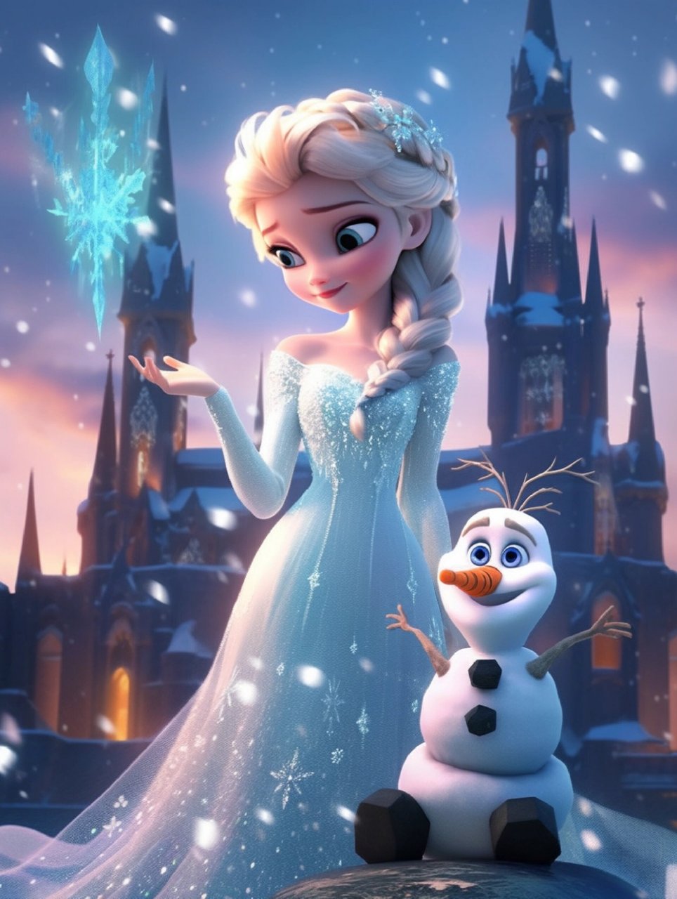 迪士尼公主 是否还记得电影《冰雪奇缘》中的主角爱莎公主?