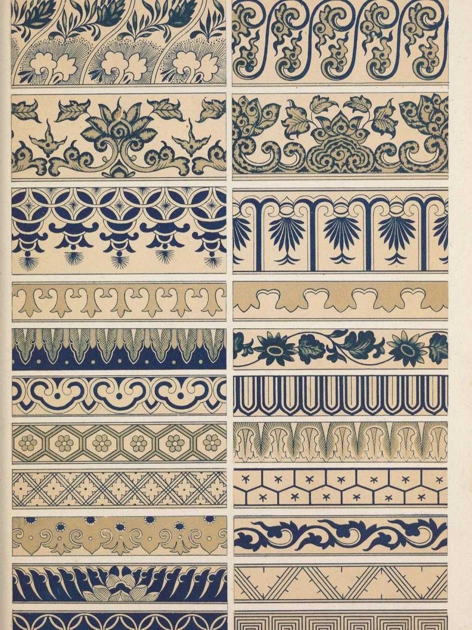 中国传统纹样5| 青花瓷纹饰集合 竹月私藏古风笔记持续更新中,多多