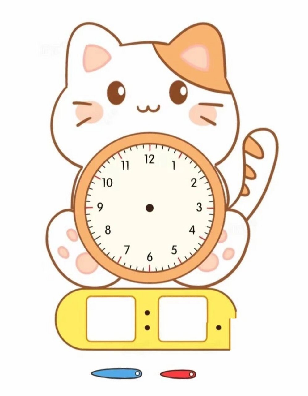 认识钟表,整点素材