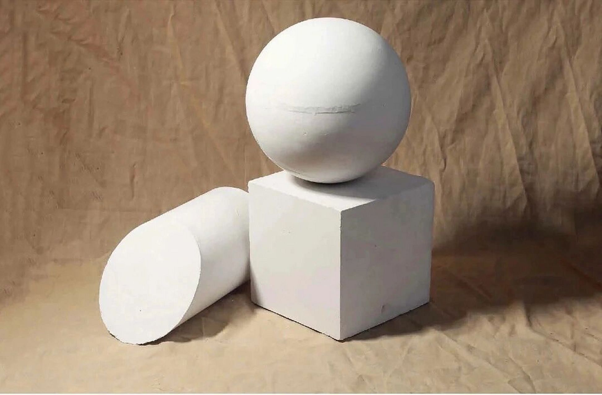 素描几何体写生图片