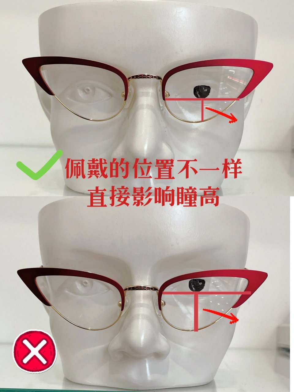 影响配镜准确性的因素之一(前倾角) 配一副清晰,舒适,持久佩戴的眼镜.
