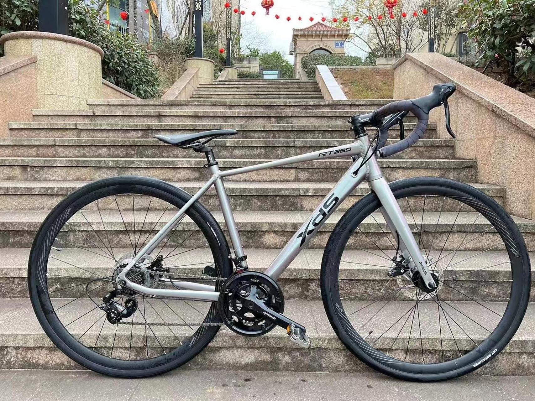 23款xds喜德盛rt280公路车,超轻铝合金内走线爬坡车架,禧玛诺14速,前2