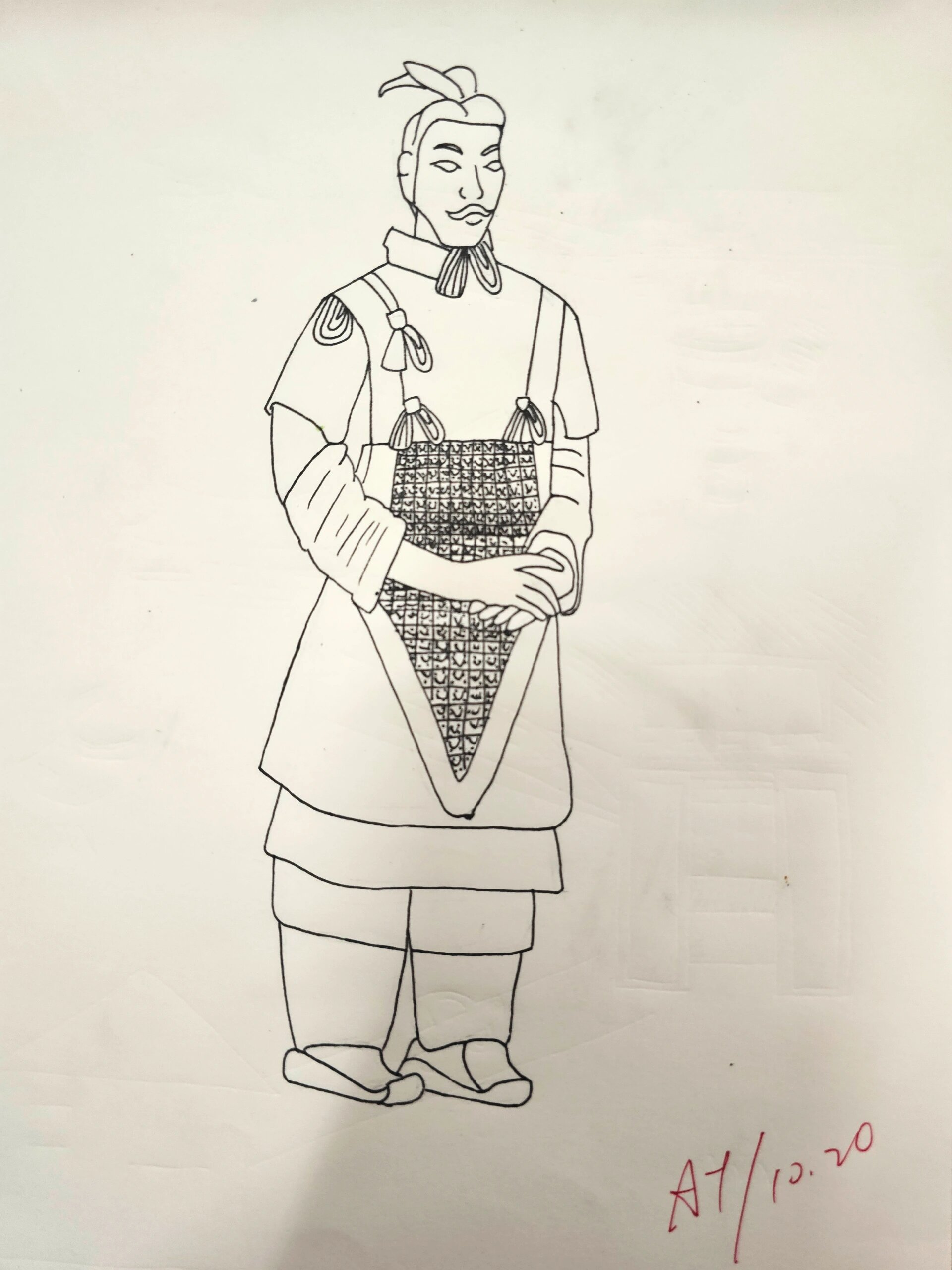 秦陵兵马俑学生作品分享