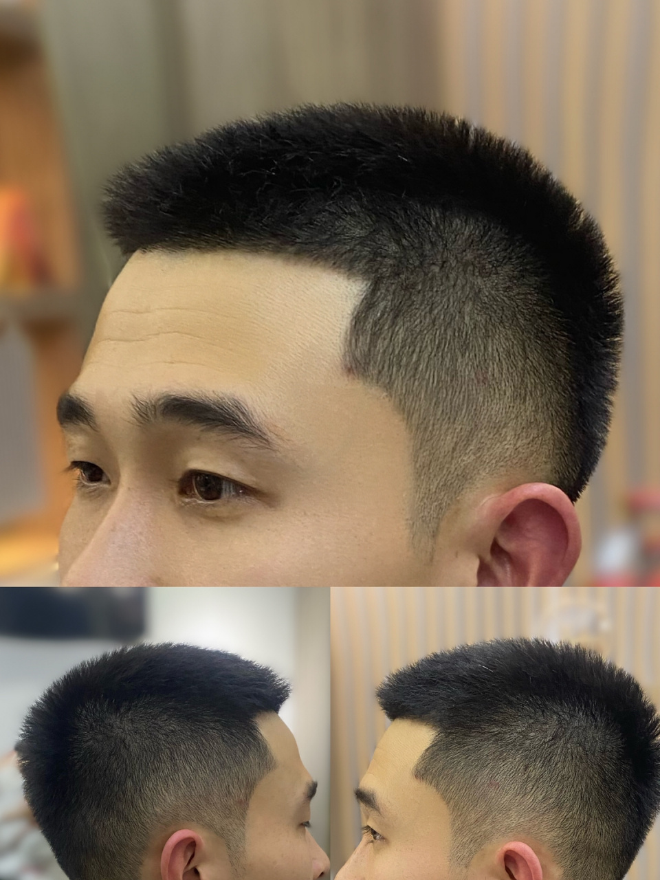 男生中式圆寸 中式圆寸能很好的协调头型问题,建议头型不好的剪圆寸不