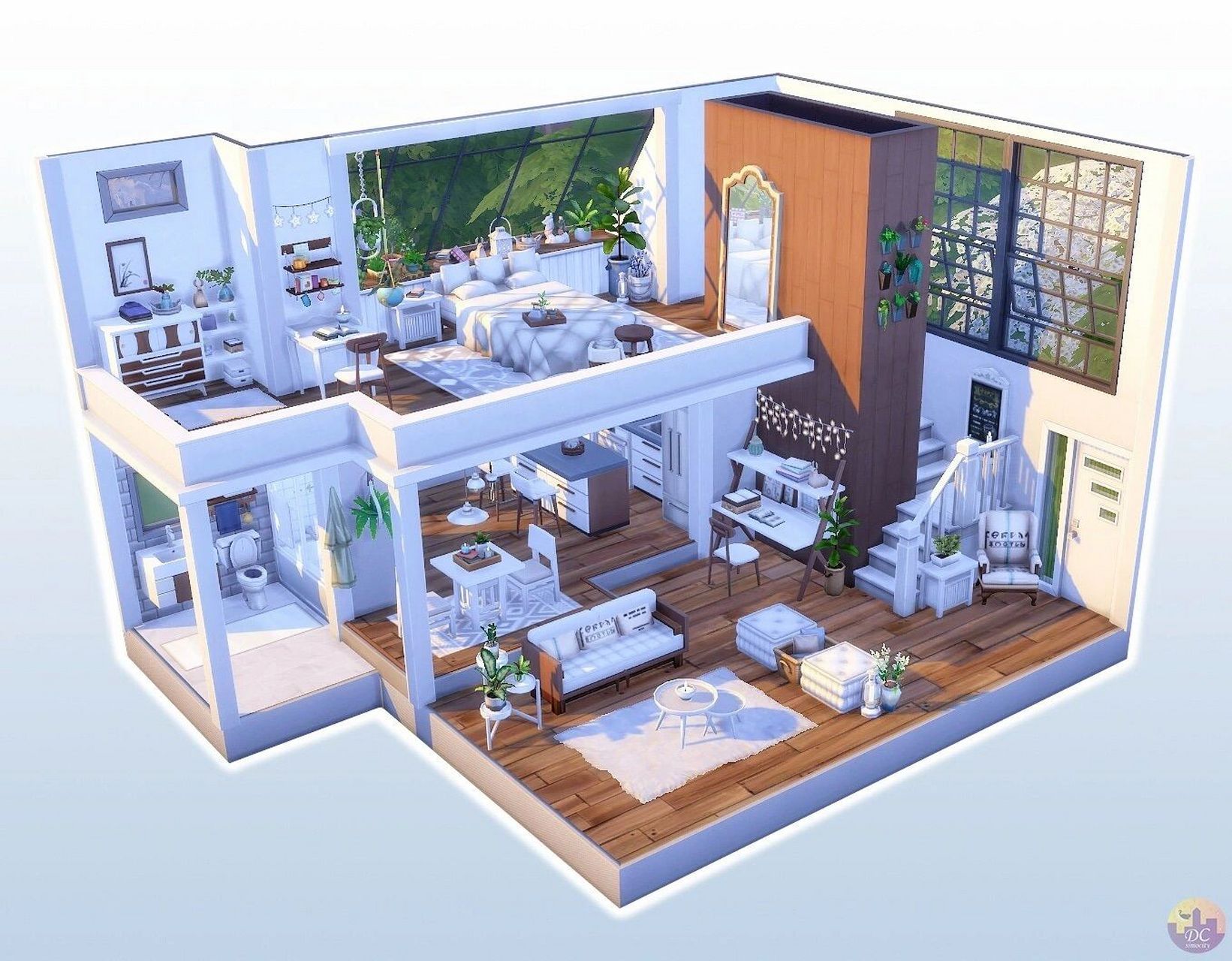 模拟人生4|6个loft设计参考 室内设计