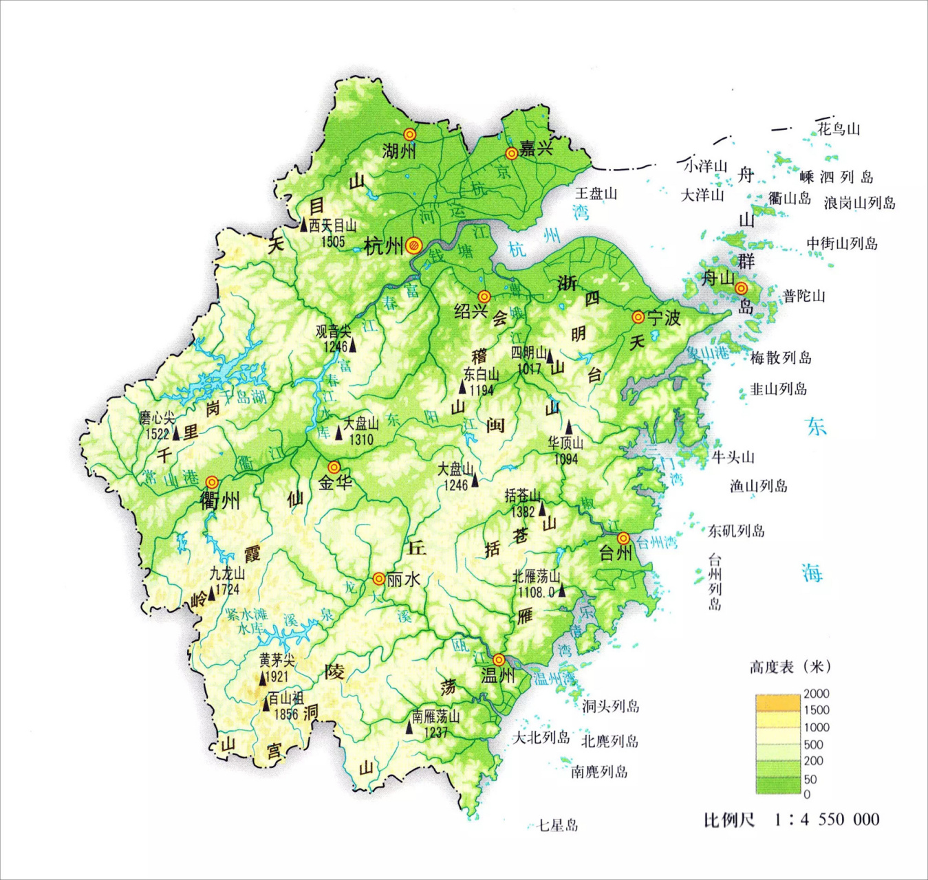 浙江省最新地图图片