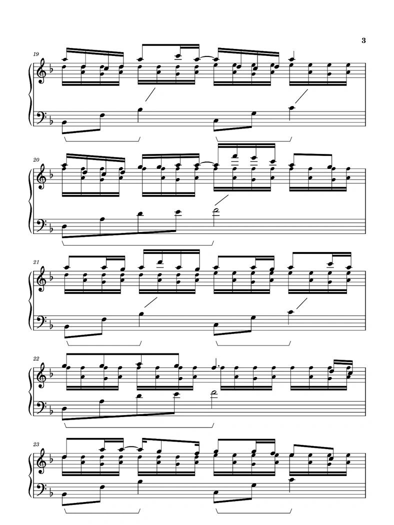 葬花tht 完整版 五线谱简谱