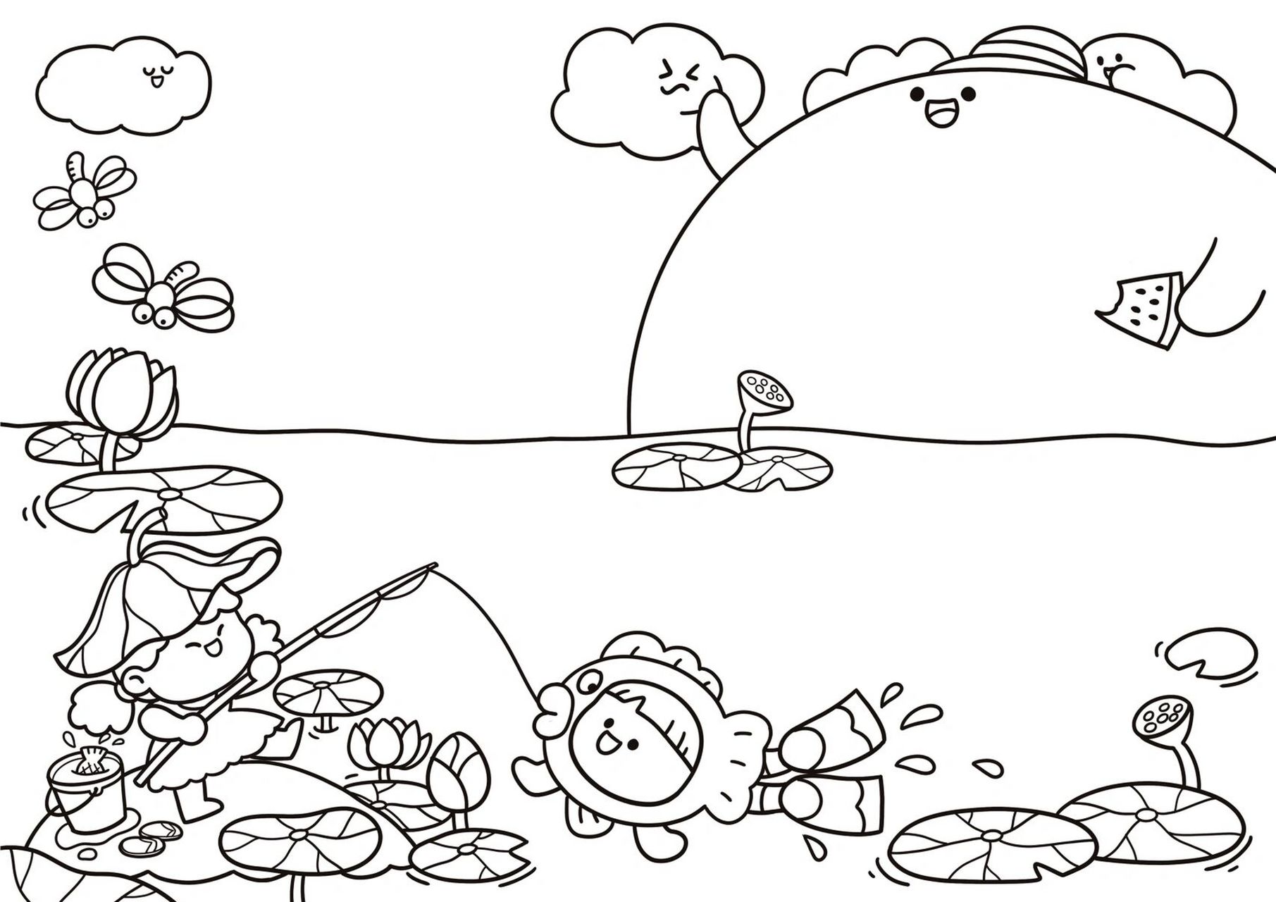 原创 | 立夏手抄报 | 七彩夏天/清凉夏日 恬花花简笔画小课堂第124课