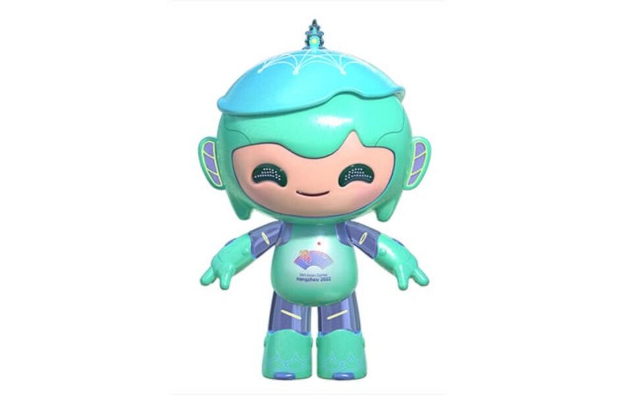 亚运会吉祥物(三)莲莲 "莲莲"莲叶头饰以三潭印月为顶,以互联网为径