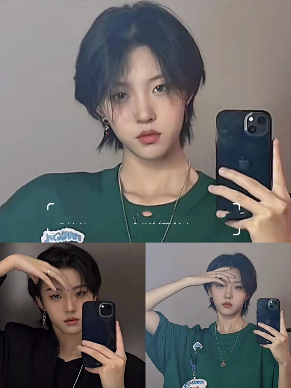 酷感,狼尾短发90谁剪谁帅气的中性短发!