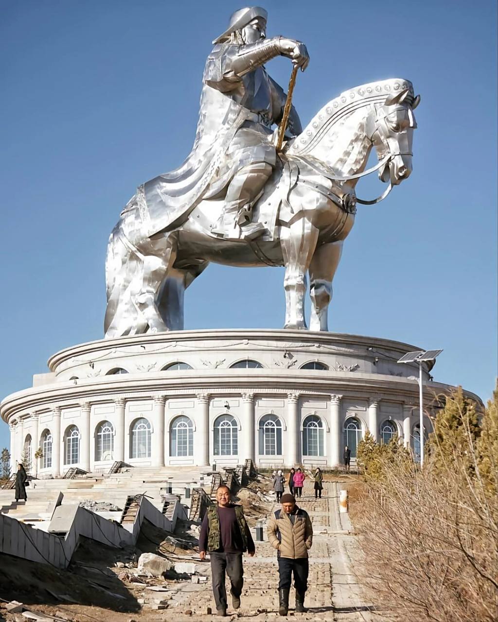 乌兰巴托61成吉思汗雕像 蒙古国乌兰巴托成吉思汗雕像 高40米,重250