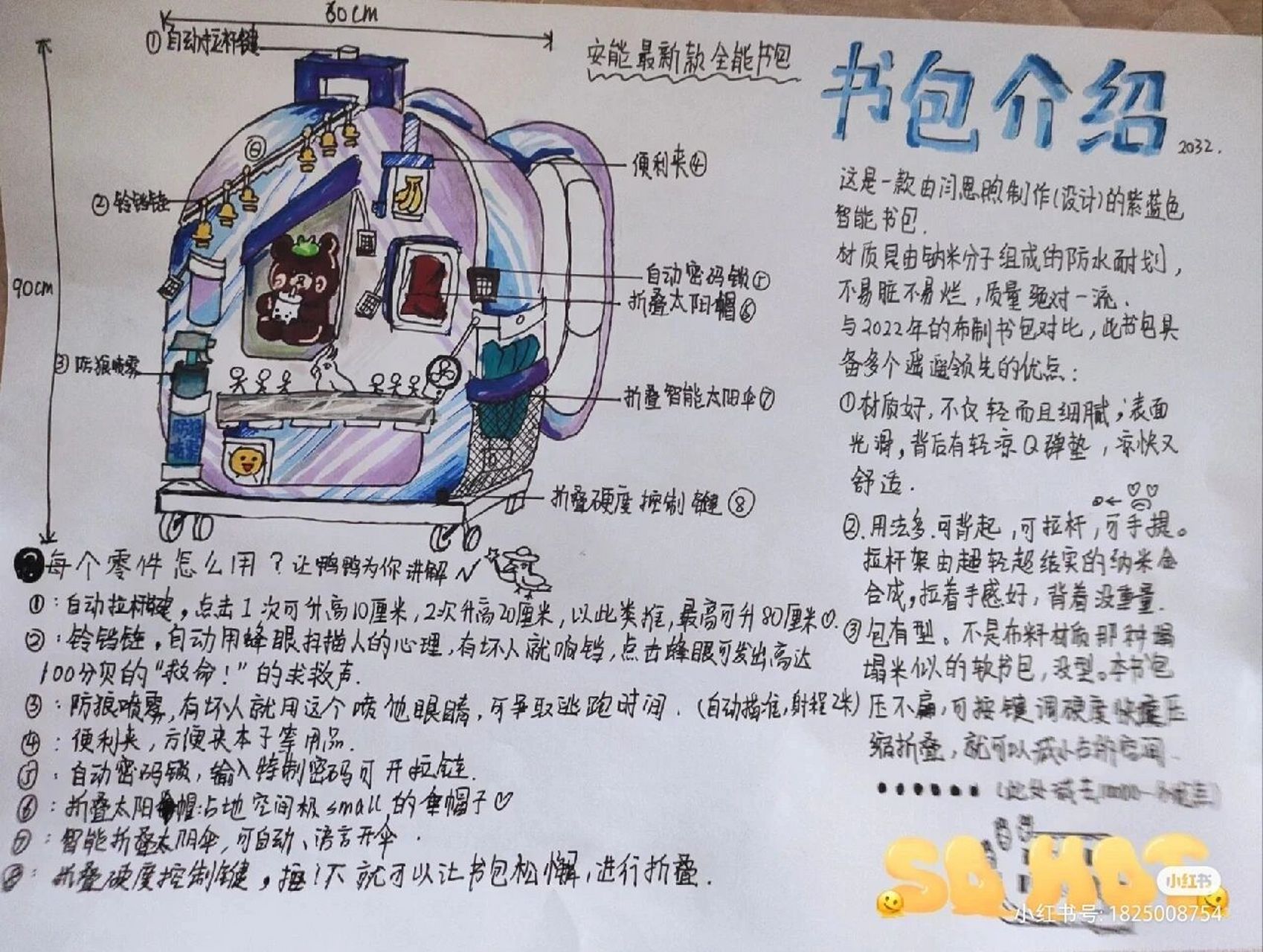 书包设计手抄报 书包设计手抄报