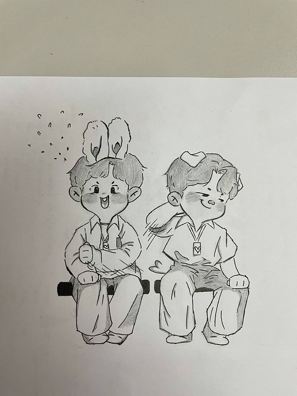 临摹/肖战王一博简笔画 弟弟的奶膘可真难画～ cr :中等屁