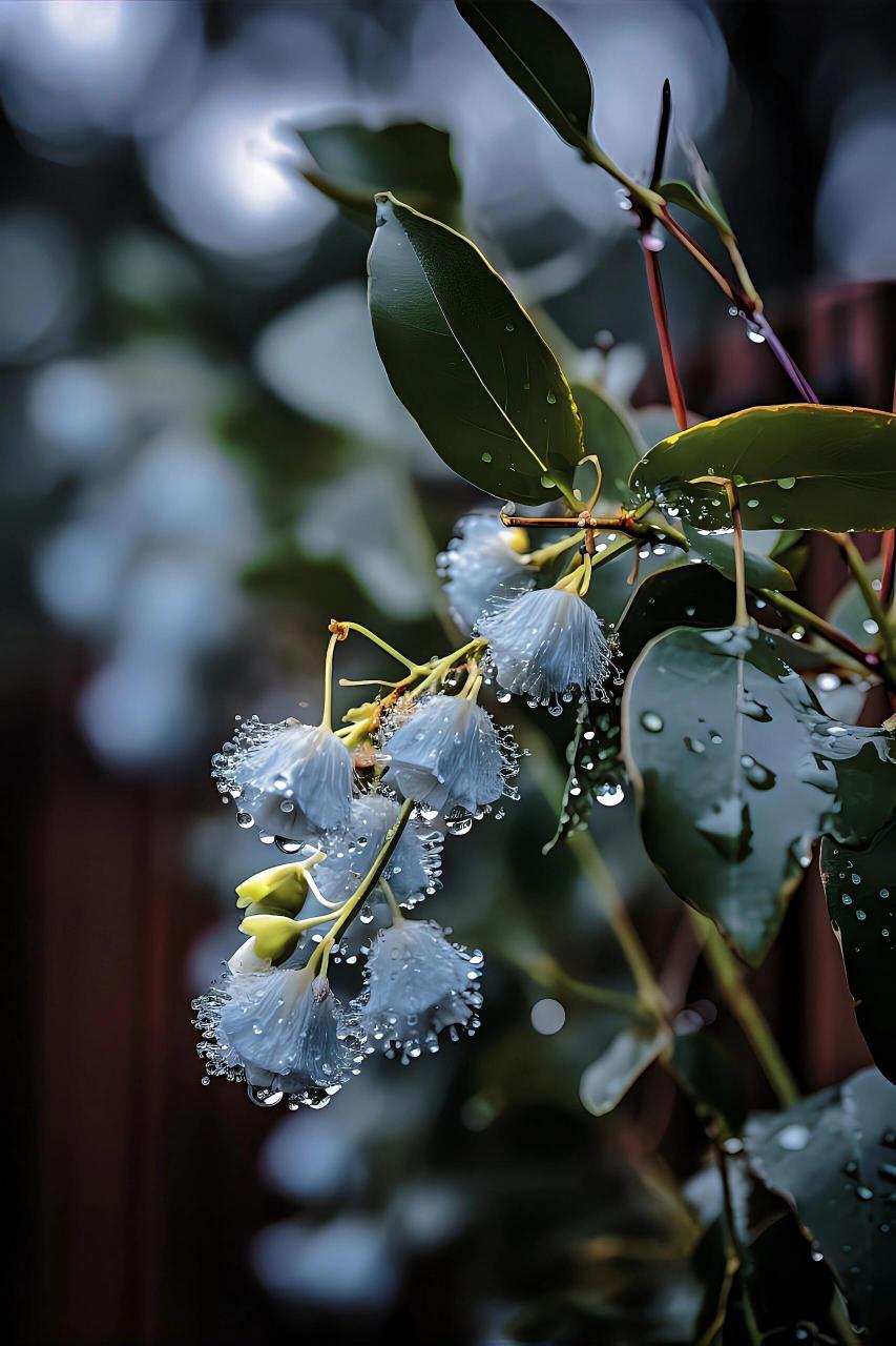 守护蓝桉的花图片