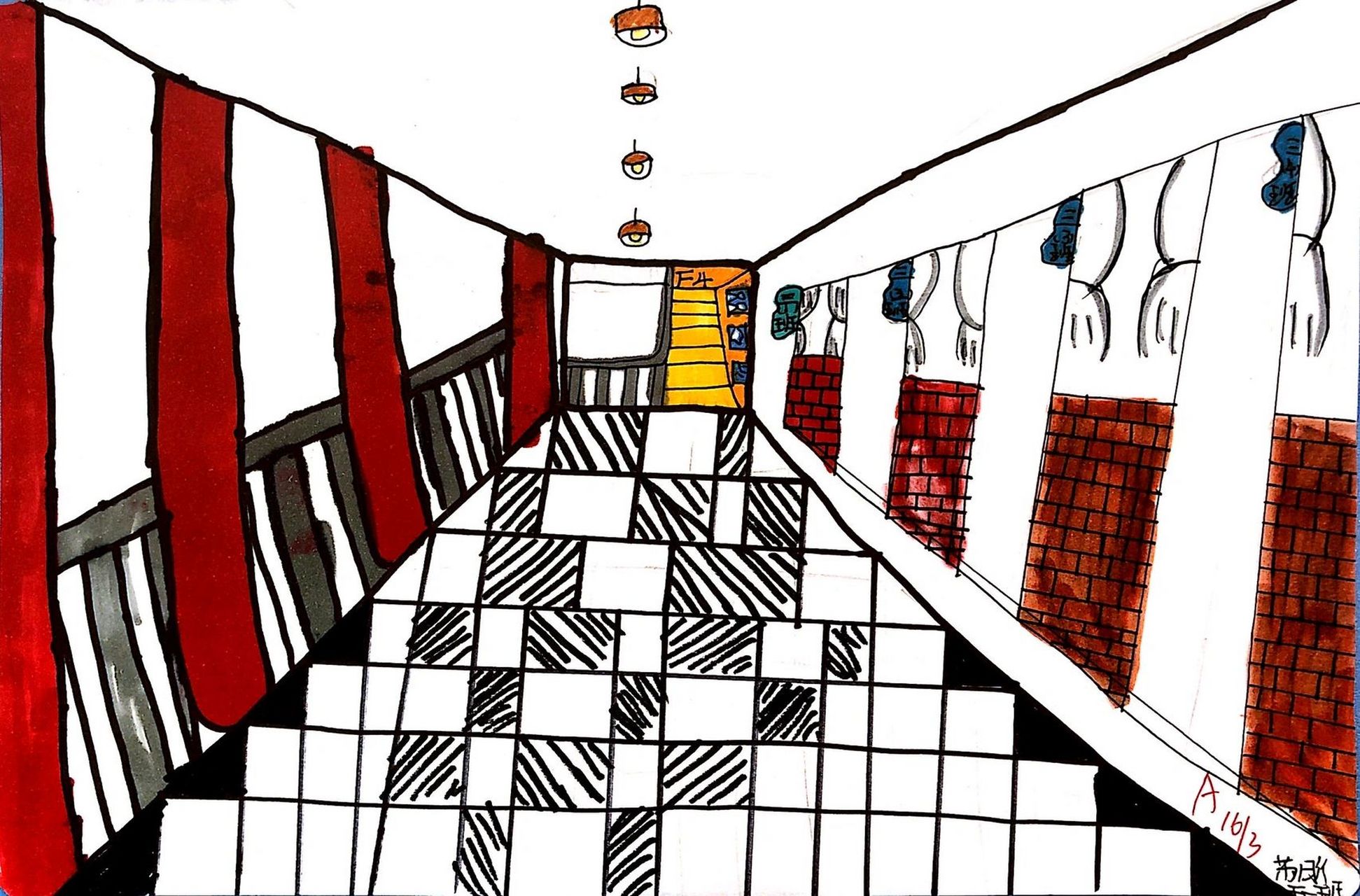 岭南版小学美术五年级下册《画出立体感,空间感》学生优秀作品分享