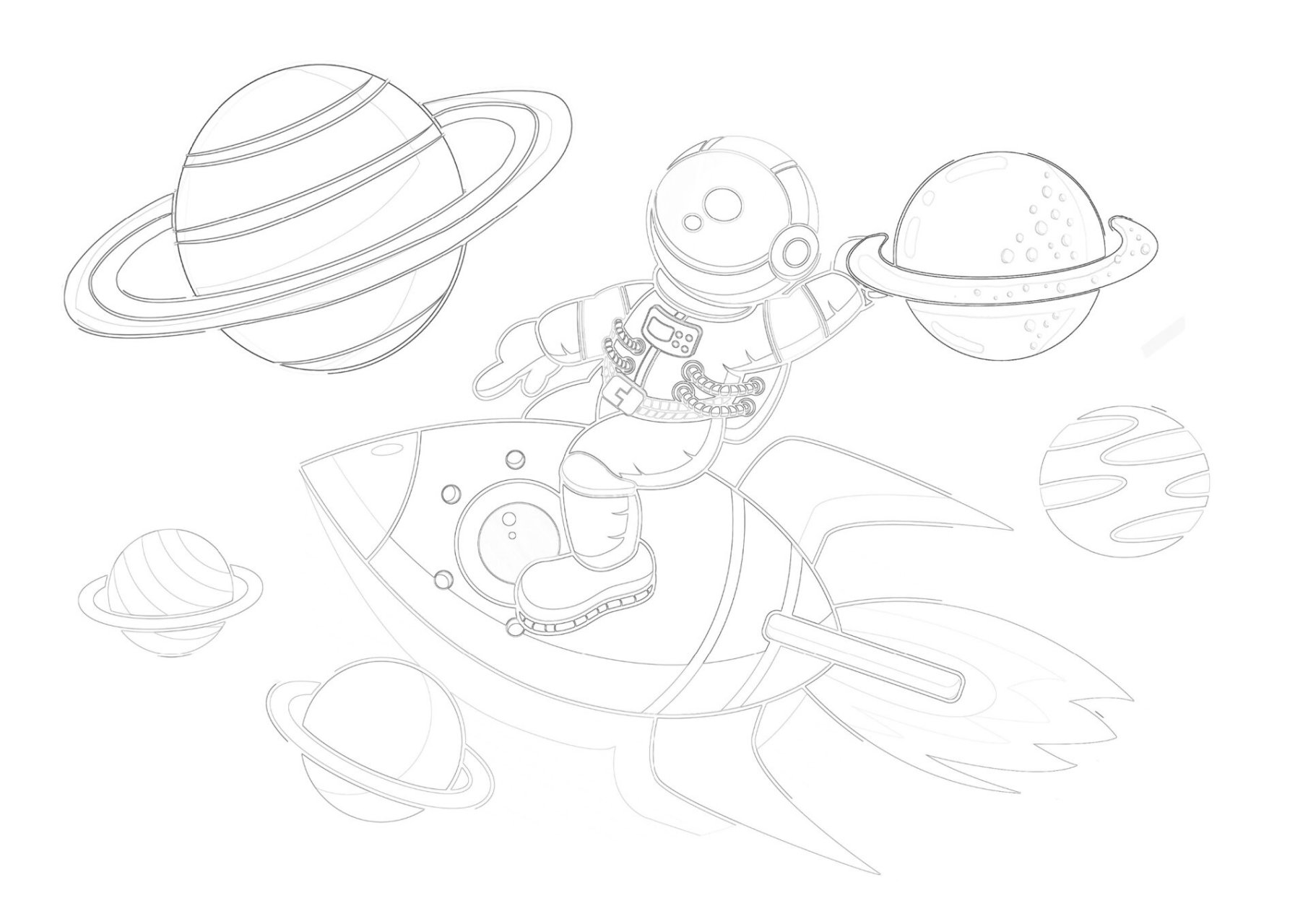 儿童科幻画a4大小