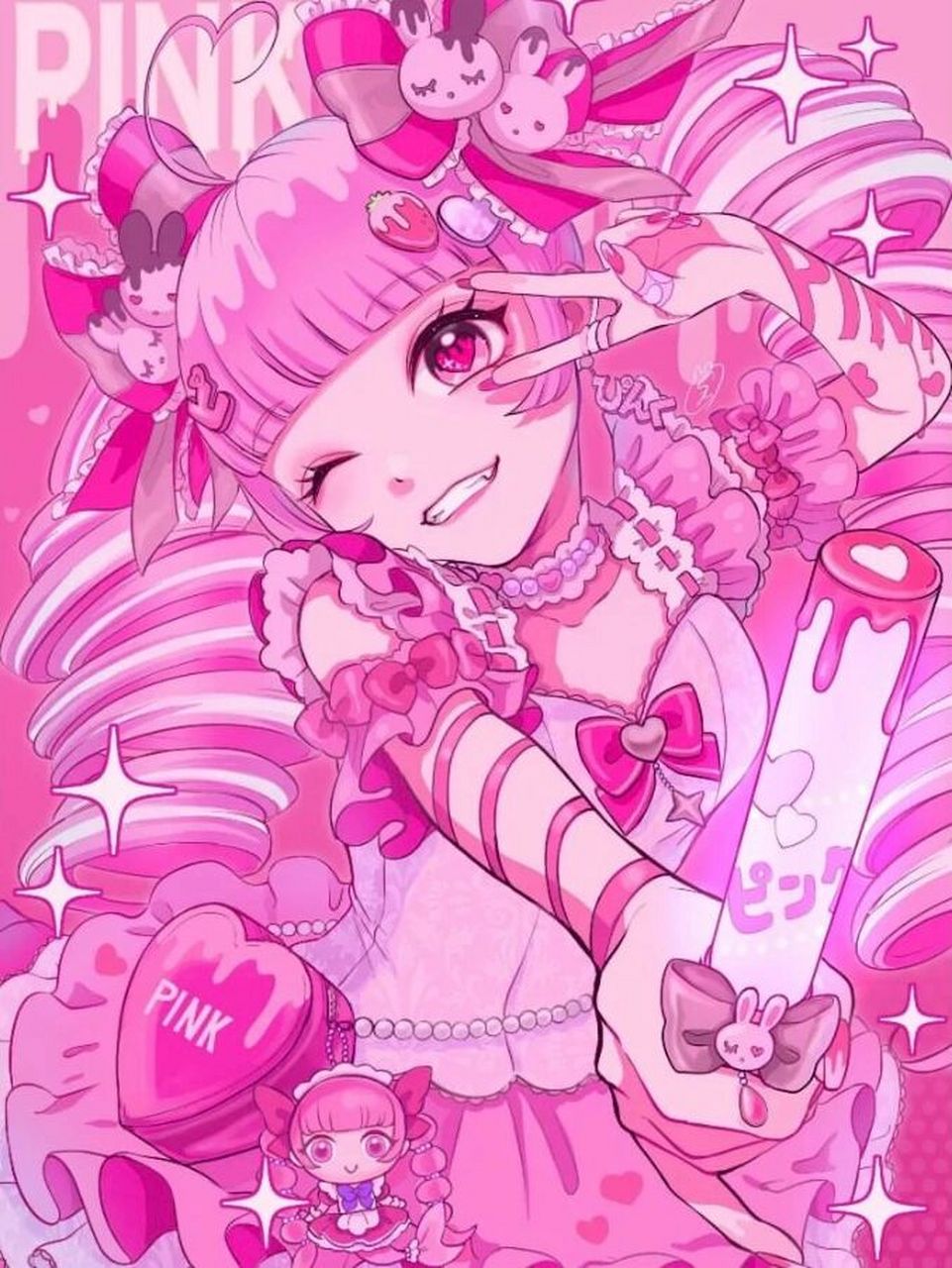 超可爱元气魔法少女头像插画7015变身闪耀偶像 插画欣赏98 画师