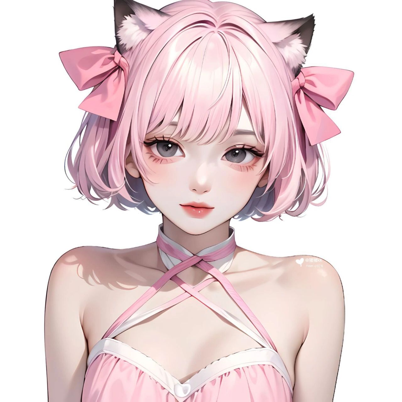 闺猫耳少女/右滑解锁双人隐藏版 长发or短发