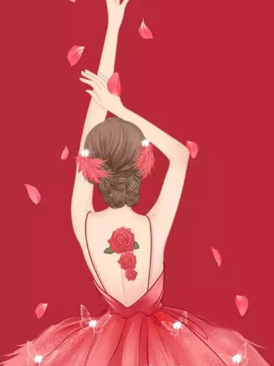 一组好看的女孩子背影图片