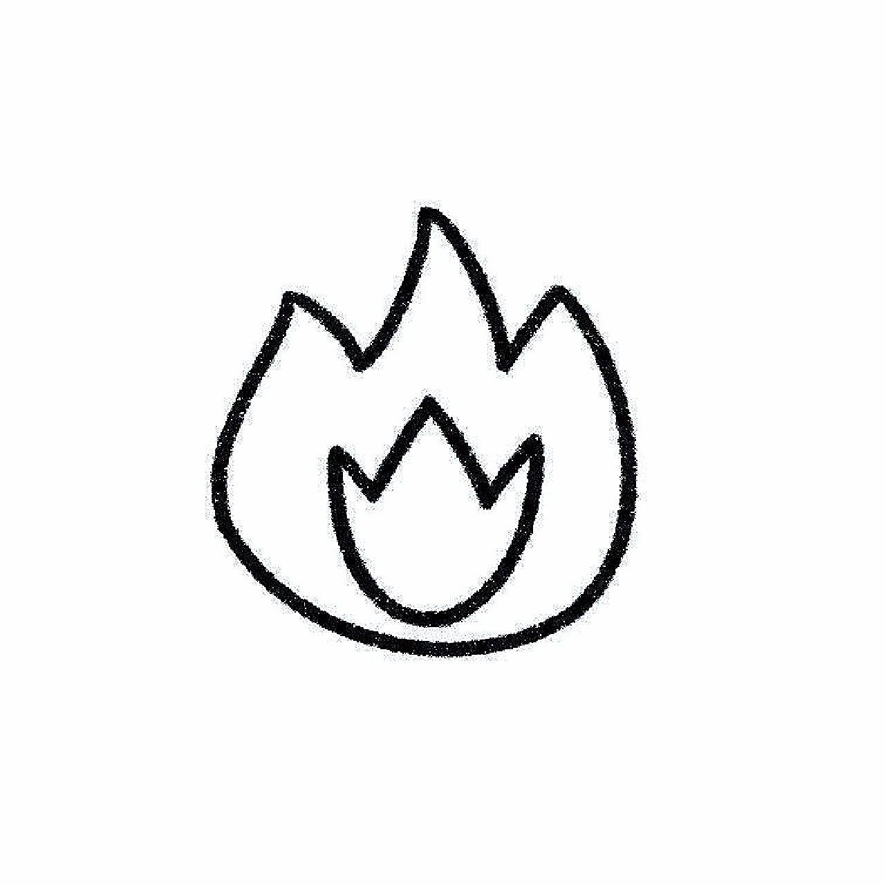 零基础简笔画教程|柴火火苗 一切都是成长,包括热泪盈眶.