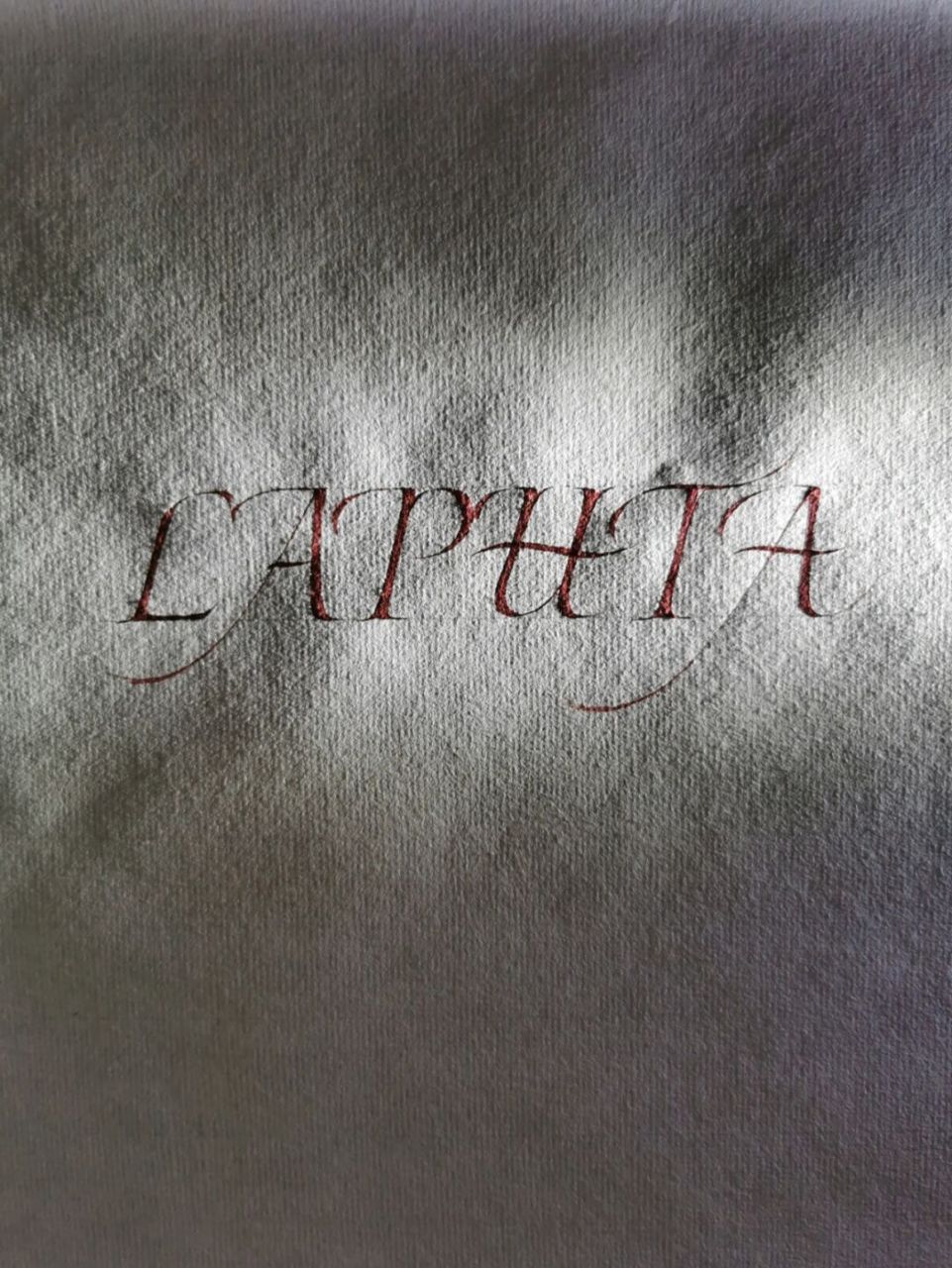 手写|天空之城 laputa 字体:意大利体 italic 纸:宣纸 	 #我的兴趣不