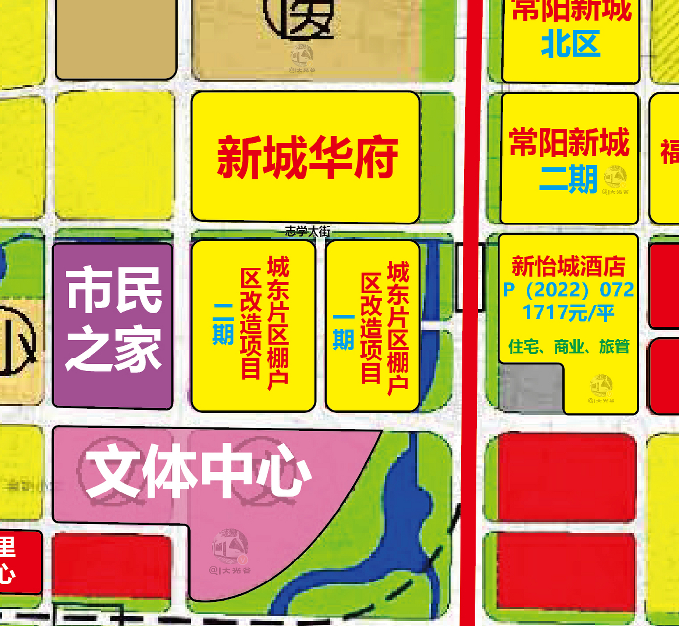 南临水韵大街,北临志学大街,西临城市规划道路的新洲区邾城街城东片区