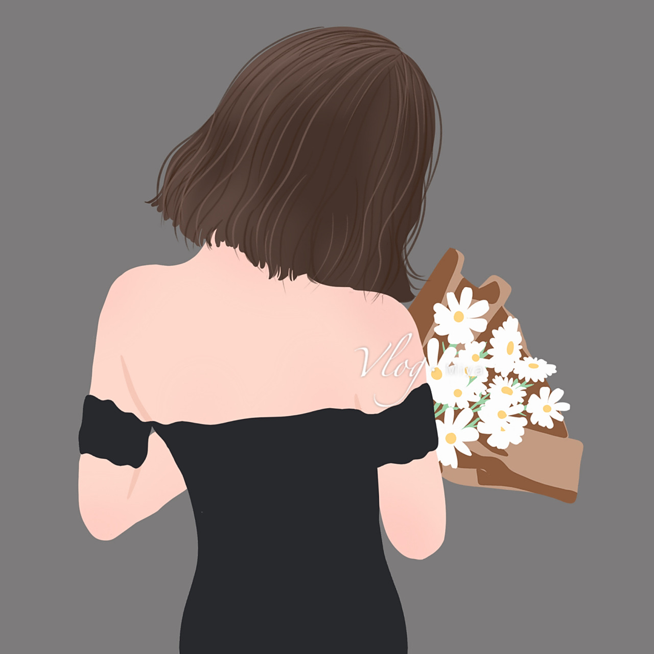 插画头像/背影女孩 好久没更新啦,最近画了一组背影女孩,背影太好看了