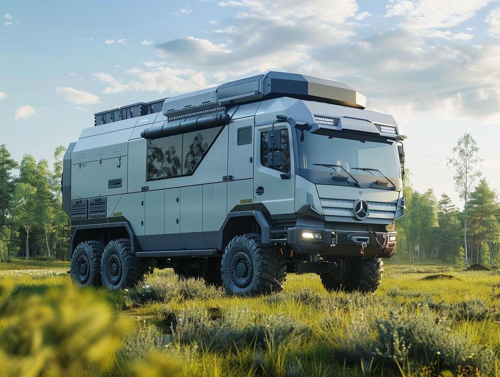 最新奔驰阿洛斯重卡房车概念版.