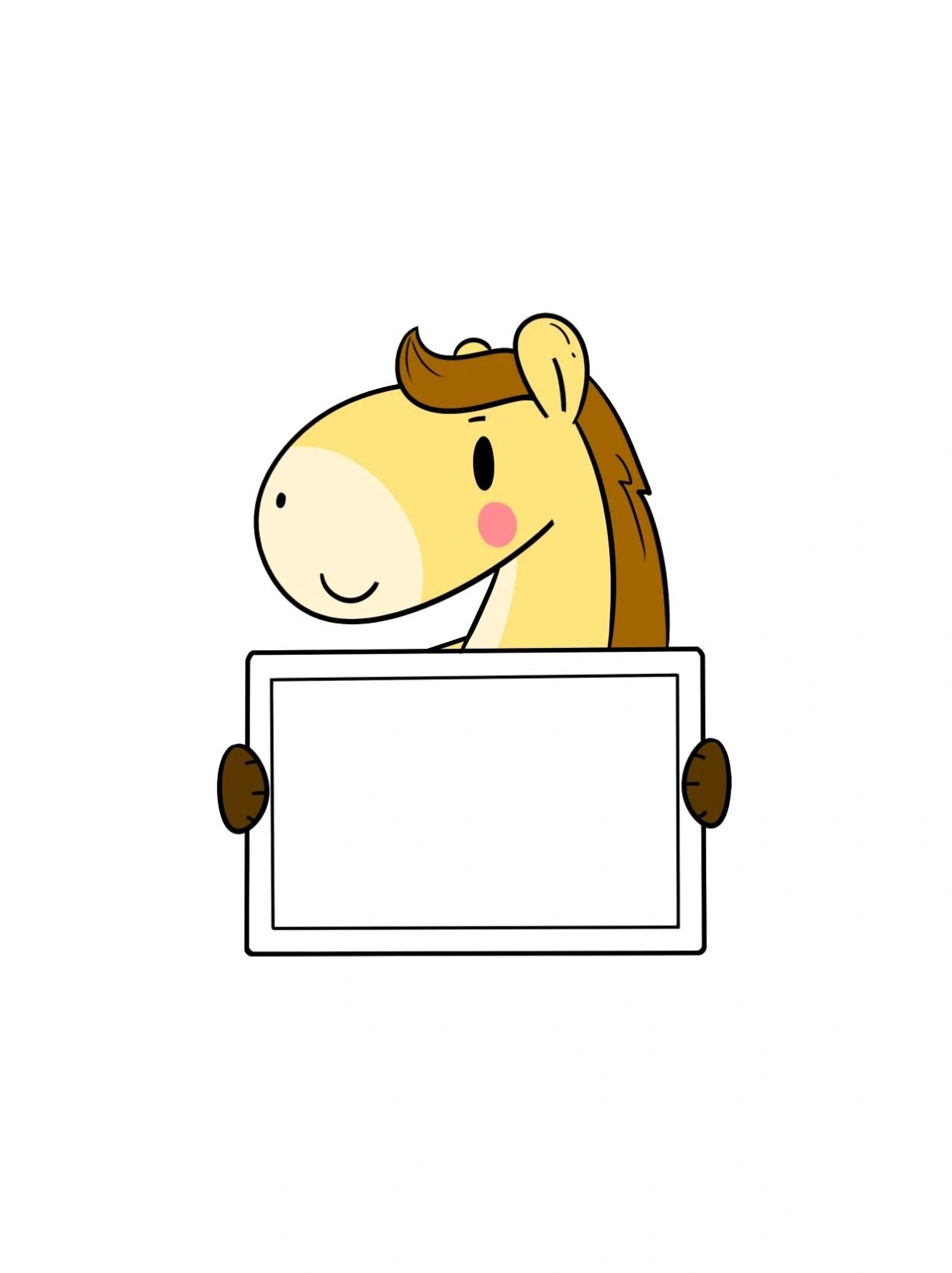 可爱举牌小动物97免扣素材||环创可打印