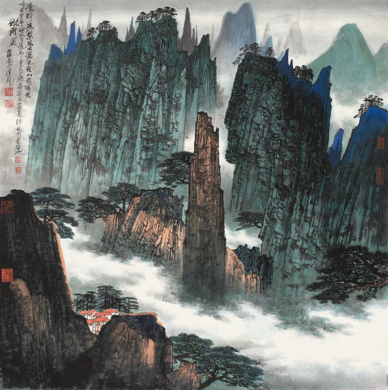 画家薛亮山水画