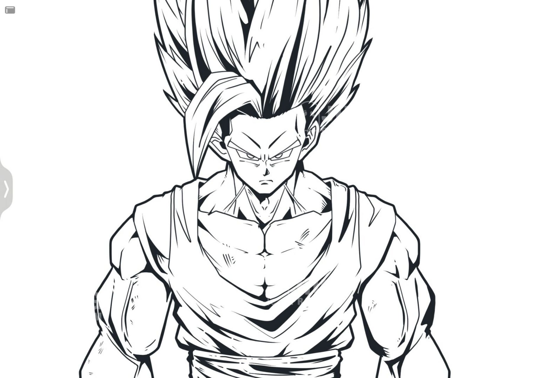 97悟饭野兽形态壁纸约稿 #壁纸分享# #龙珠# #七龙珠# #画# #手机