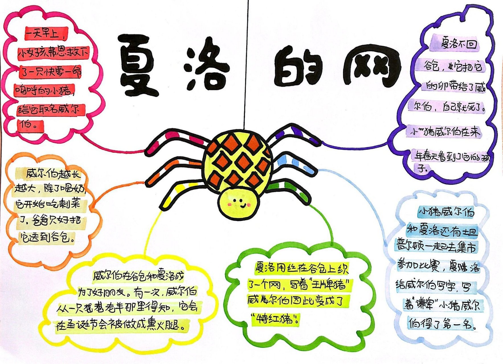 夏洛的网故事发展图解图片