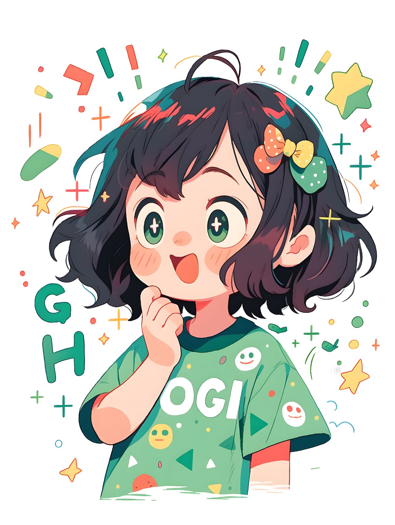 画画记录一夏丨可爱卡通头像 今日笑容分你一半 0202020202