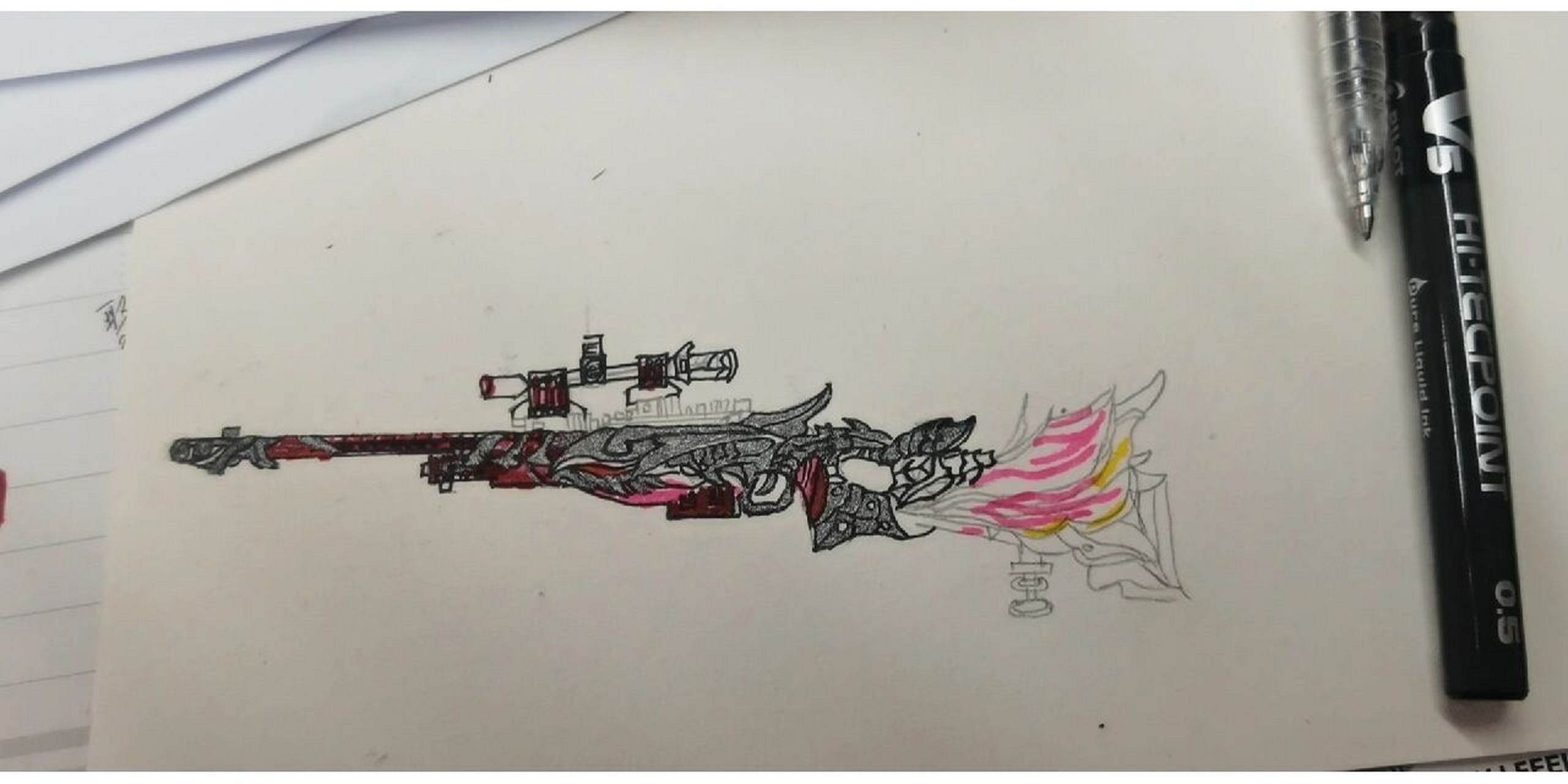 手绘awm  我这种手残,我为什么会以为有了教程就有手都可以画,到后面