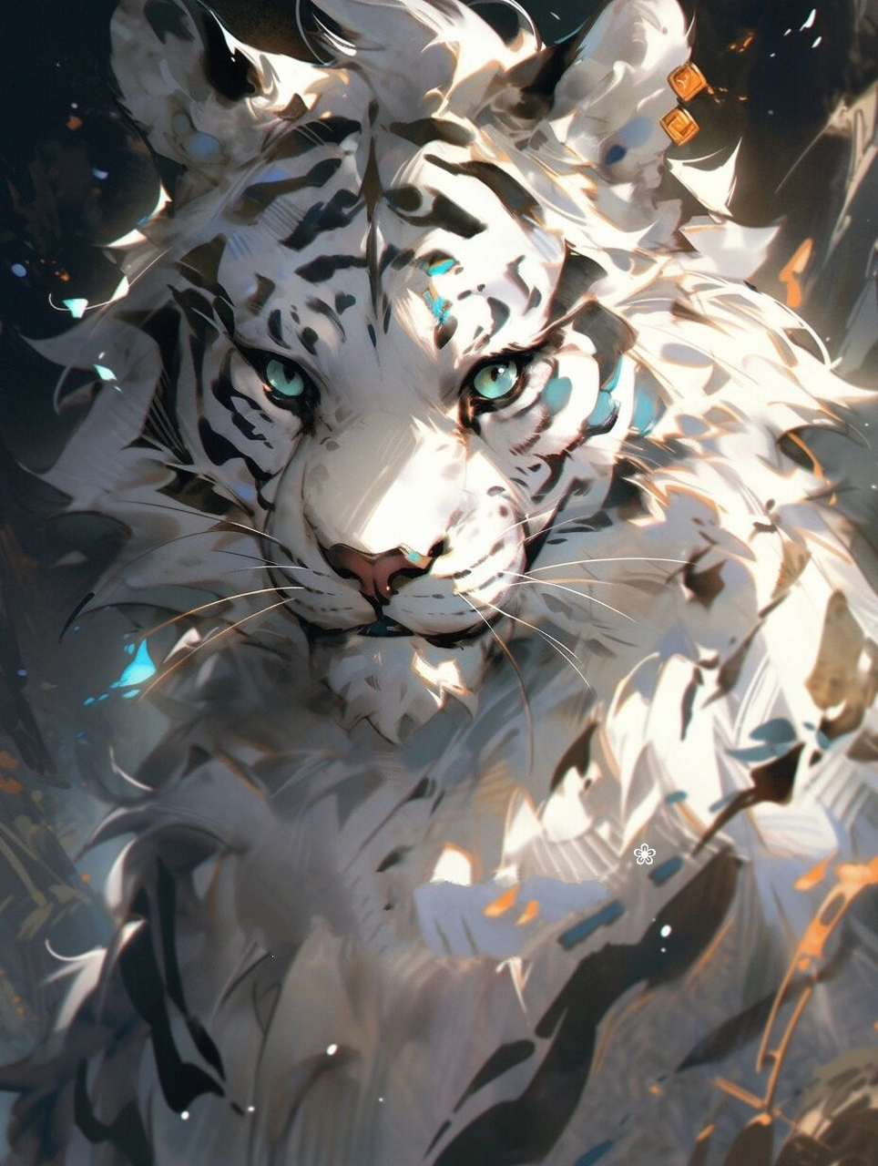 神风白曜|自然之力守护者白虎高清兽设头像 传说中掌控森林自然之力的