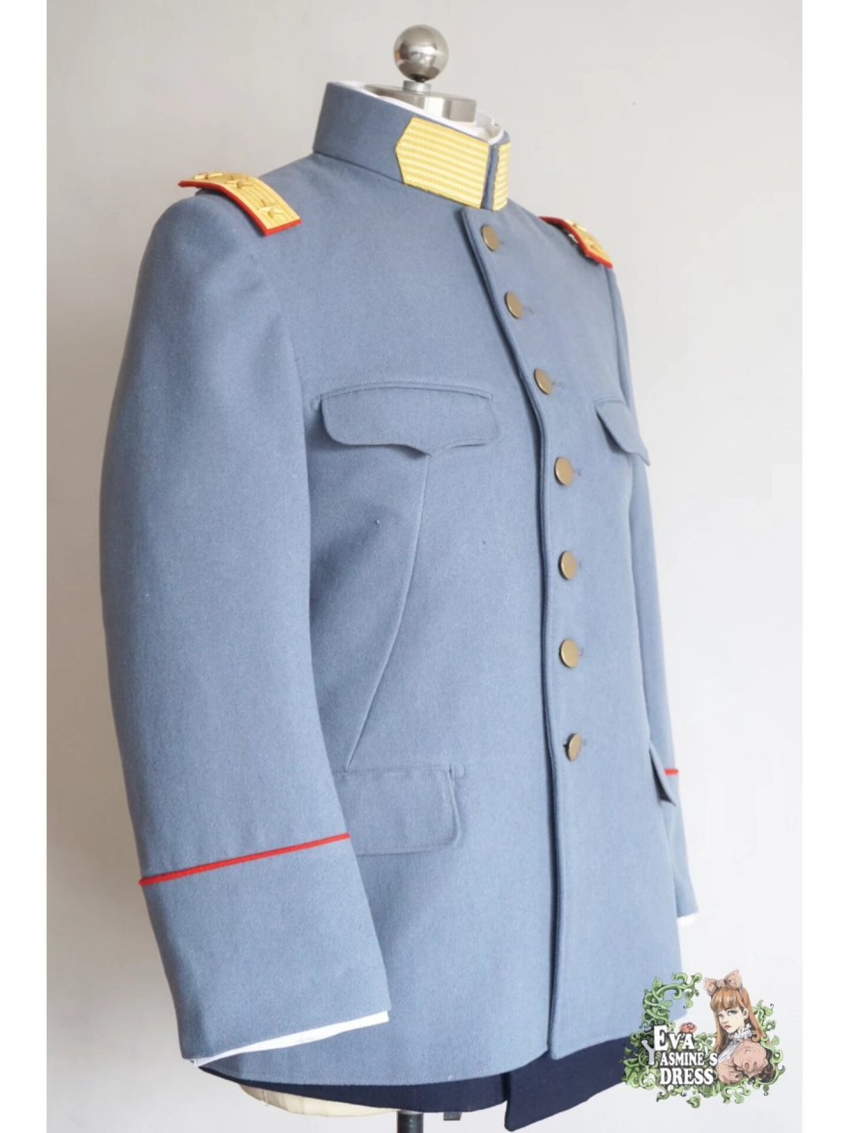 中国近代历史服装|民国北洋军蓝灰常服 1912年以后民国就开始装备这款