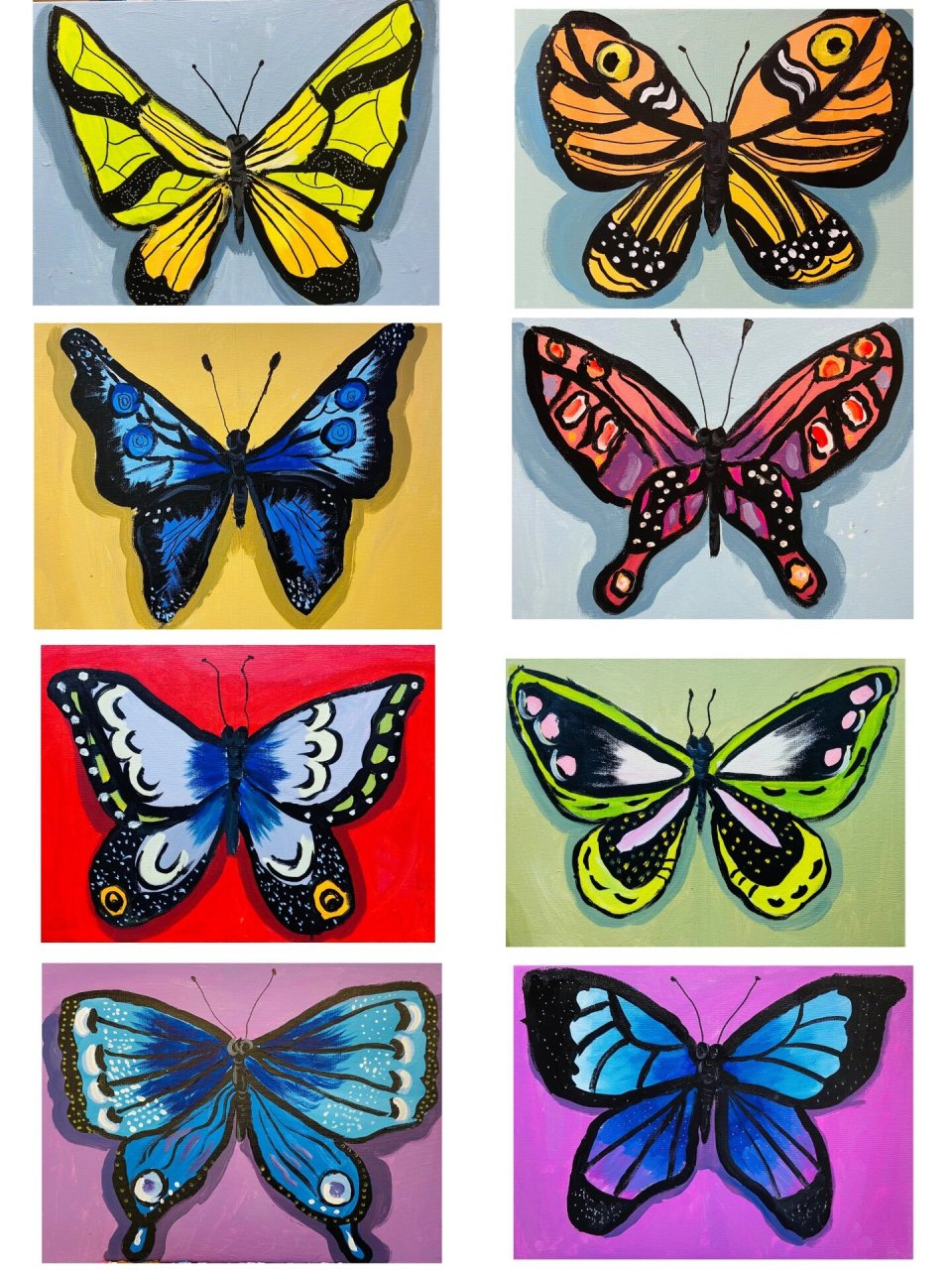 《蝴蝶之美》儿童绘画 花好蝴蝶自飞来.