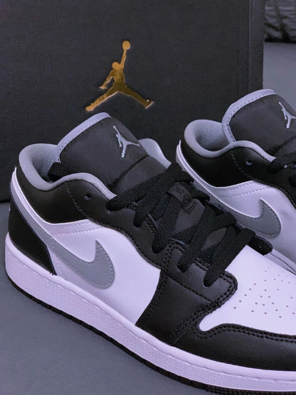 【夏日必入】aj1 影子灰 低帮 黑白灰经典配色 air jordan 1 low 黑白