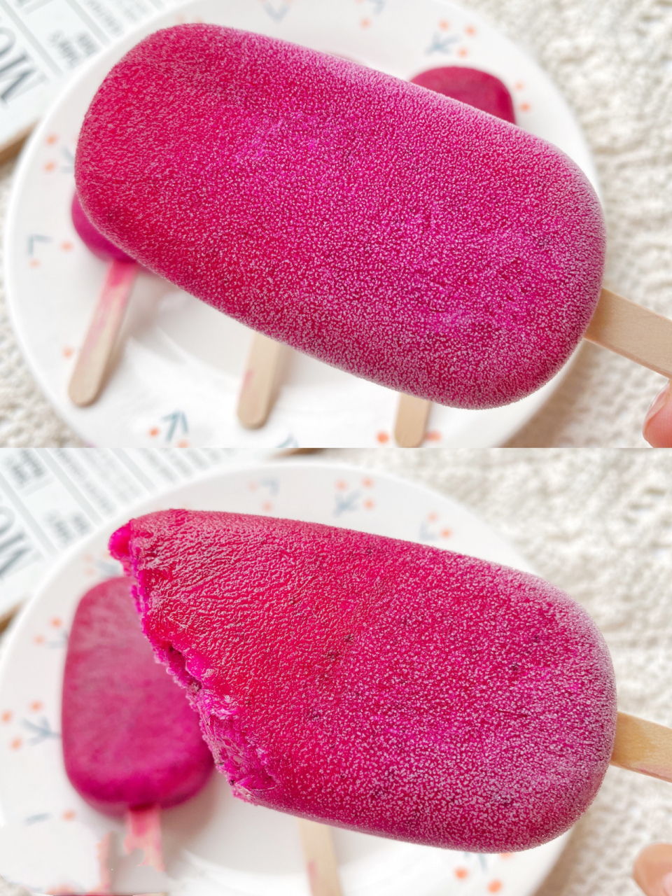 自制零失败的酸奶火龙果雪糕97健康又好吃 96夏天怎么能少的了