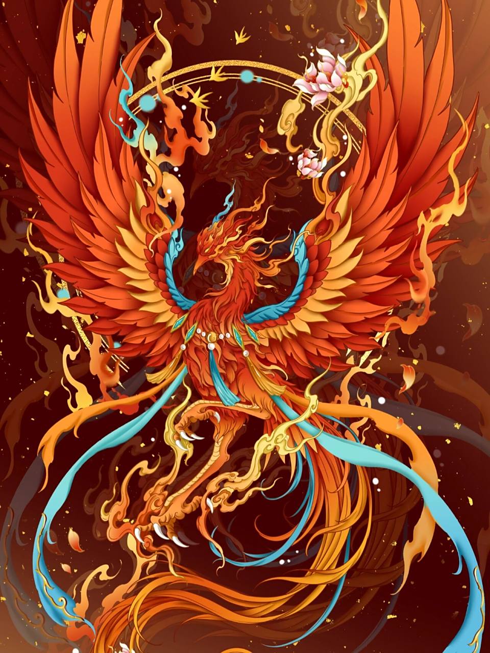 【天之四灵——朱雀】 朱雀终于画好了.呜呜呜.我人麻了.