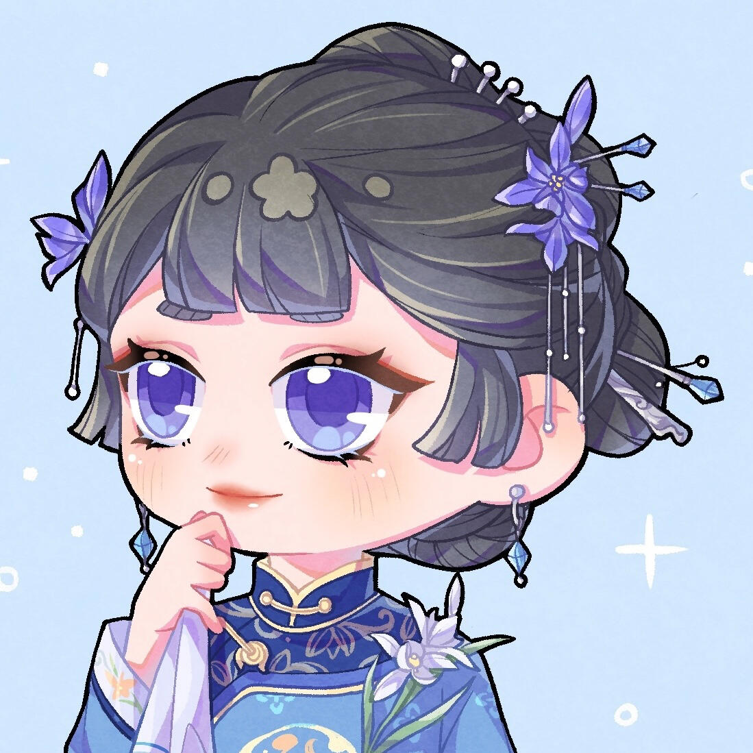 花朵拟人|q版|兰花 这次是兰花的q版拟人 78兰花78花语:淡泊,高雅