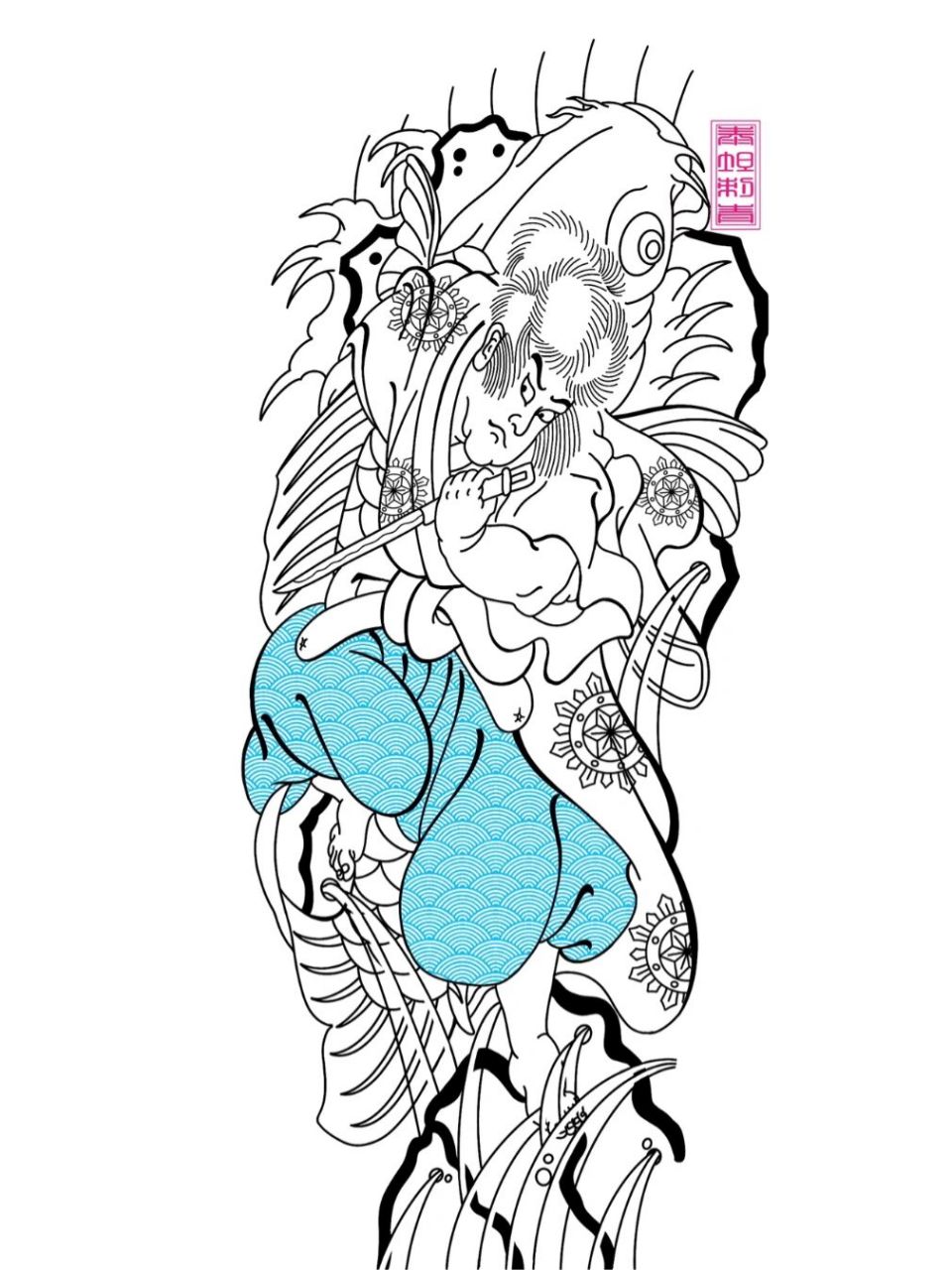 老传统花臂花腿 老传统花臂花腿手稿分享