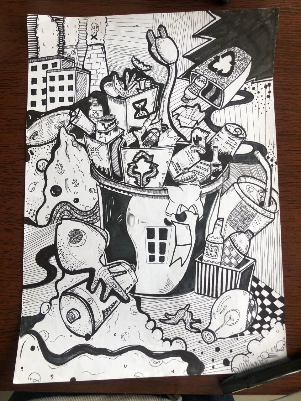 爱卫小卫士主题画 画的关于环保的主题画