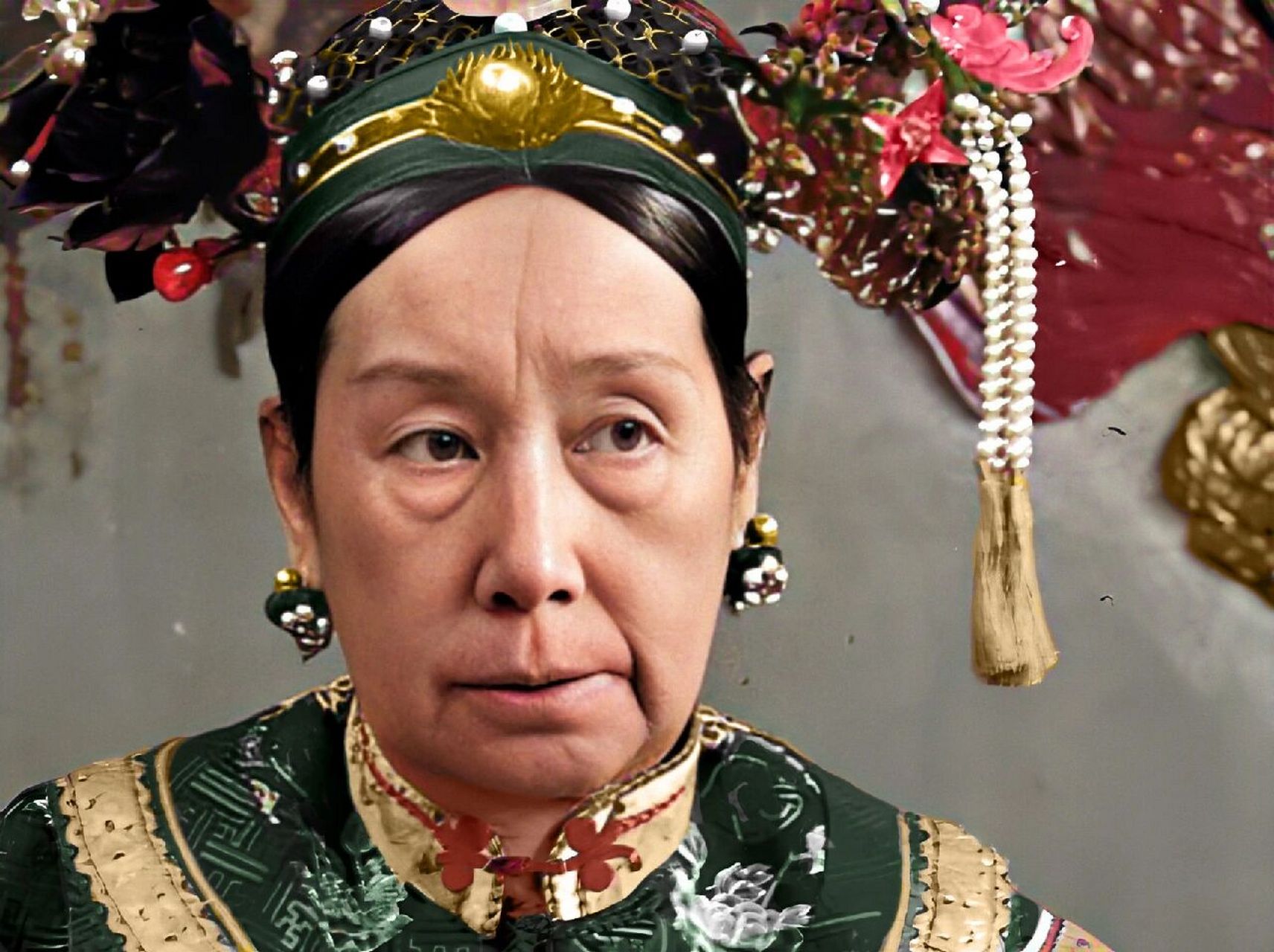 可能是慈禧太后最清晰的一张照片 图为慈禧太后 高清修复,参考了当时