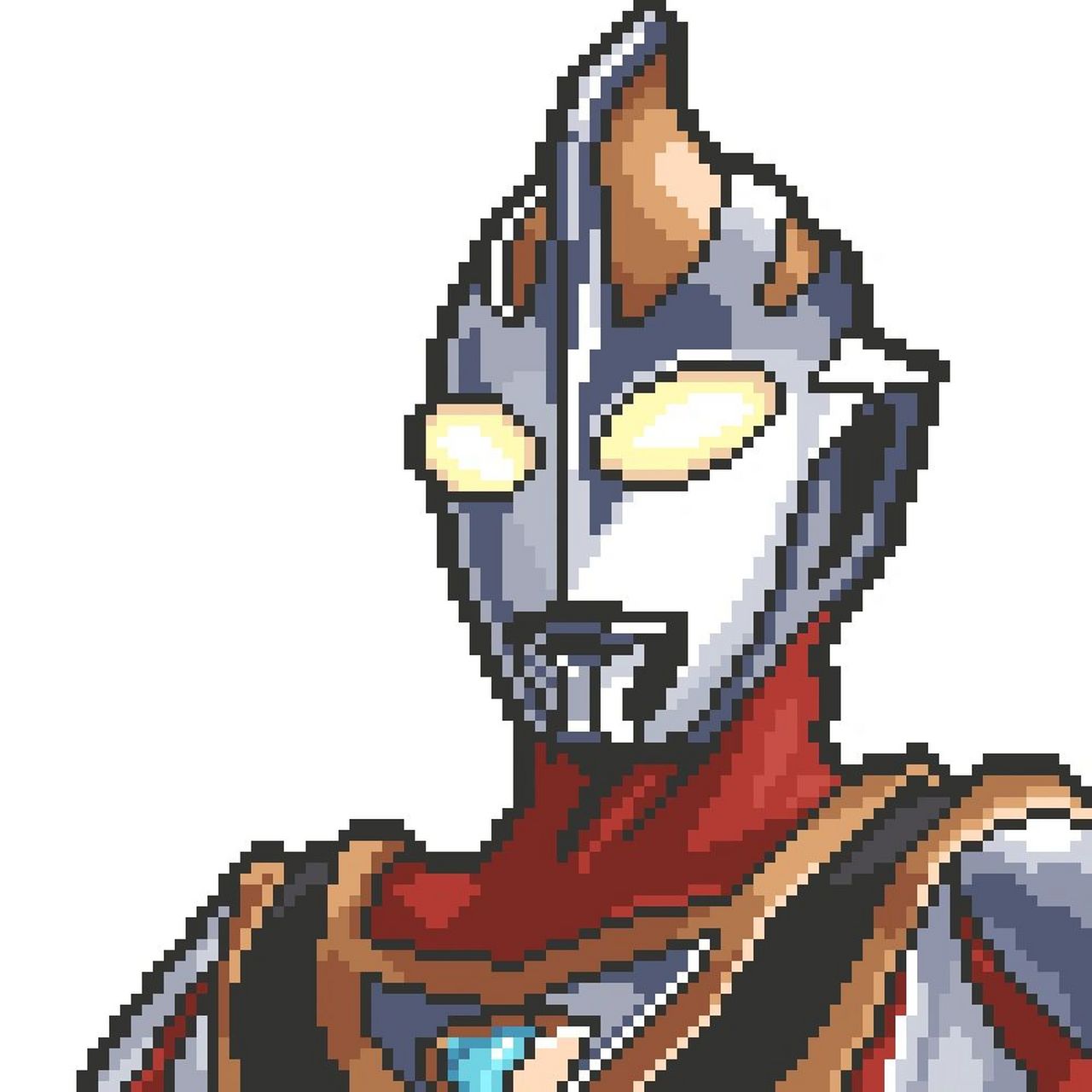 奥特曼像素头像|平成三杰-盖亚.迪迦.戴拿 奥特曼像素头像三枚✨—