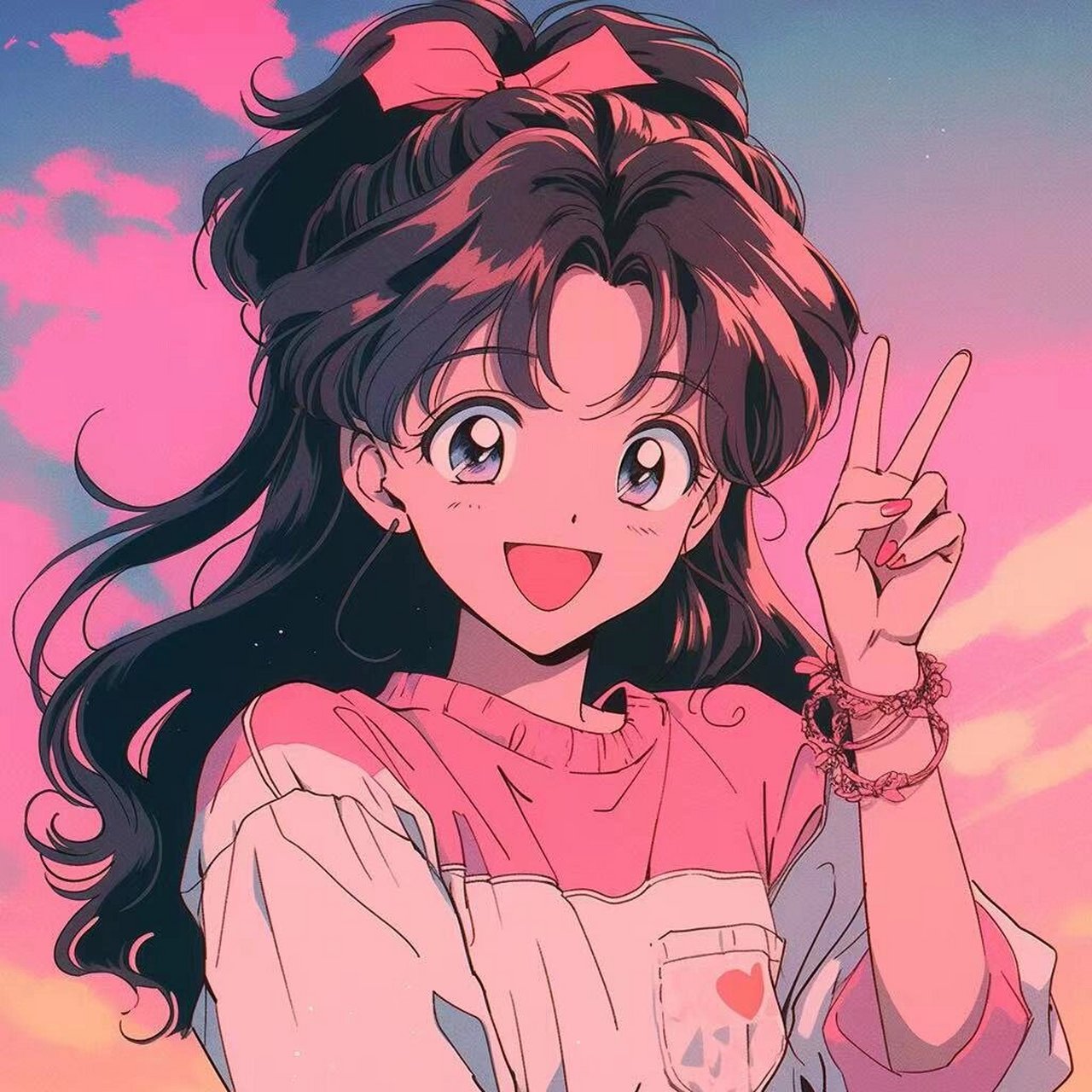 治愈系情侣头像/比耶头像