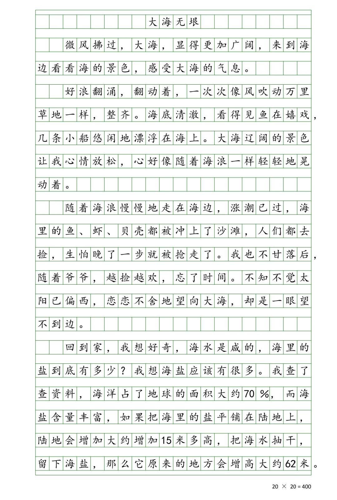 大海无垠.作文