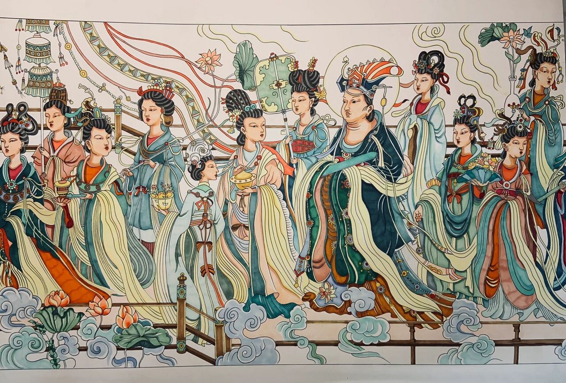 《八十七神仙图》临摹 终于在假期前将它完成 临摹来自 最喜欢老师的