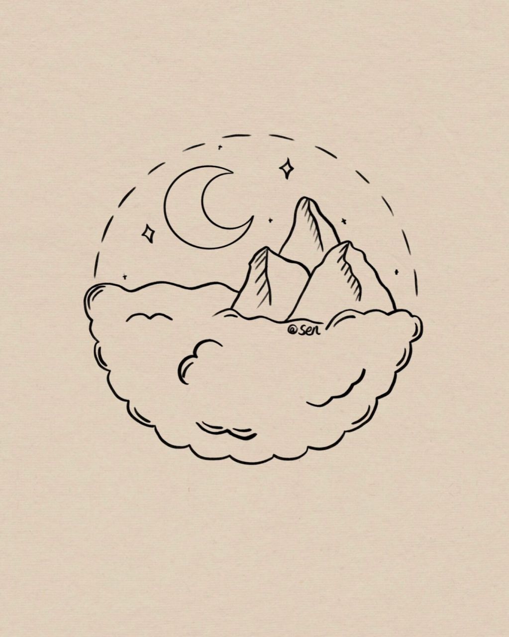 简单好看的简笔画装饰教程|附过程 画一个算ins风的黑白小插画吧～ 临