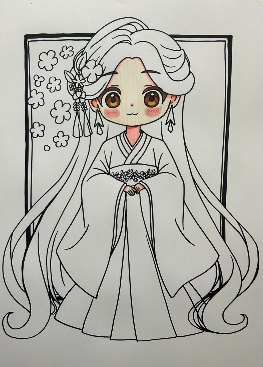 红裙古装小姑娘